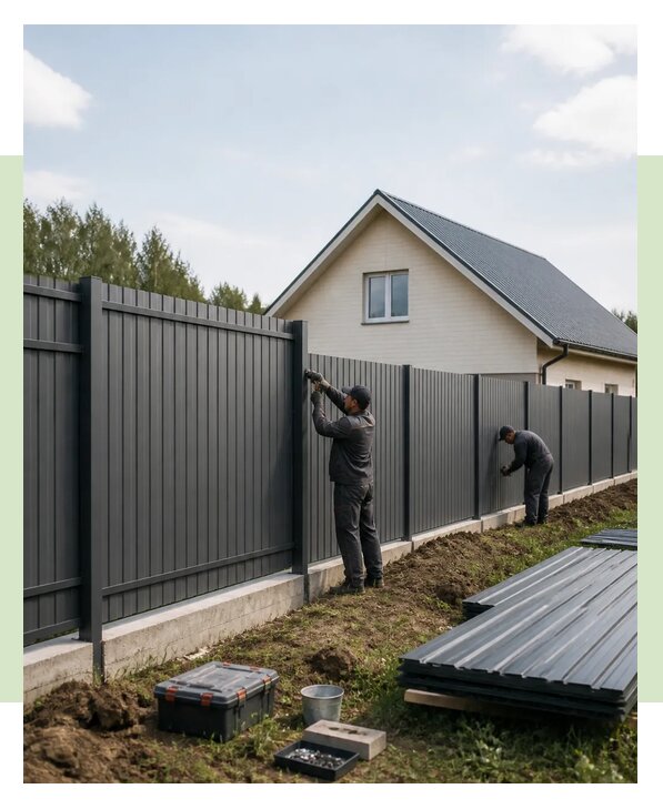 Установка забора для дачи в Дедовске по цене от 2749 р. | ЗаборЭксеперт-Ддв